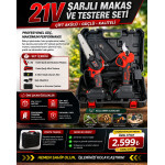 HAWDİ Şarjlı Budama Makas+Testere Seti